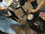 Female magazine (Malaysia) doing a photo shoot on Stephen performing a Totoro latte art. Thank you Female magazine for taking your time, and lugging all your heavy photo equipment.